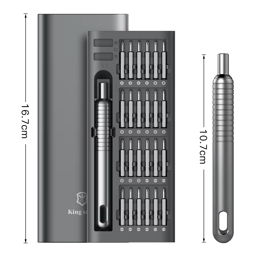Jeu de tournevis sans fil 51 en 1, kit d'outils à main manuels portables, petits embouts magnétiques
