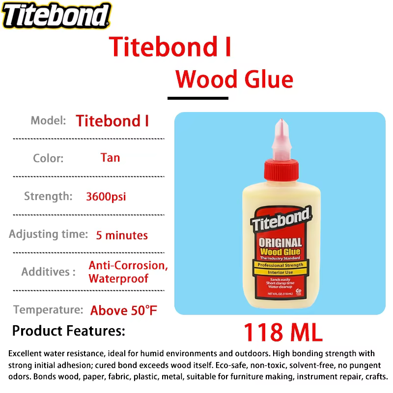 Colle à bois Titebond I II III, forte, imperméable, adhésif pour le travail du bois, pour la réparat