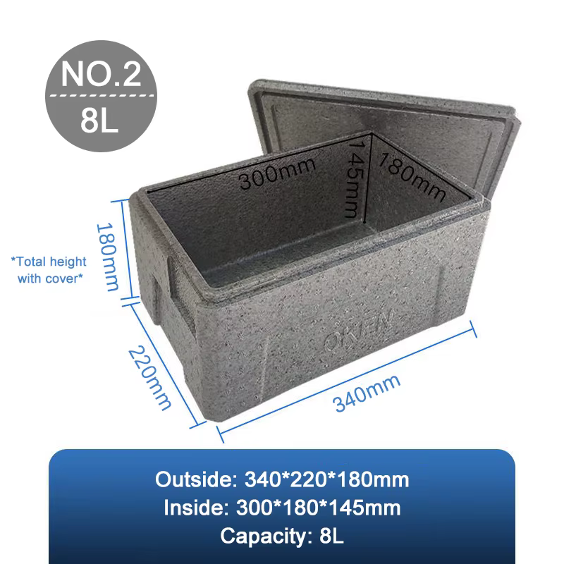 Boîte isolante écologique, boîte en mousse de polypropylène élargie, boîtes de crème glacée pour gar