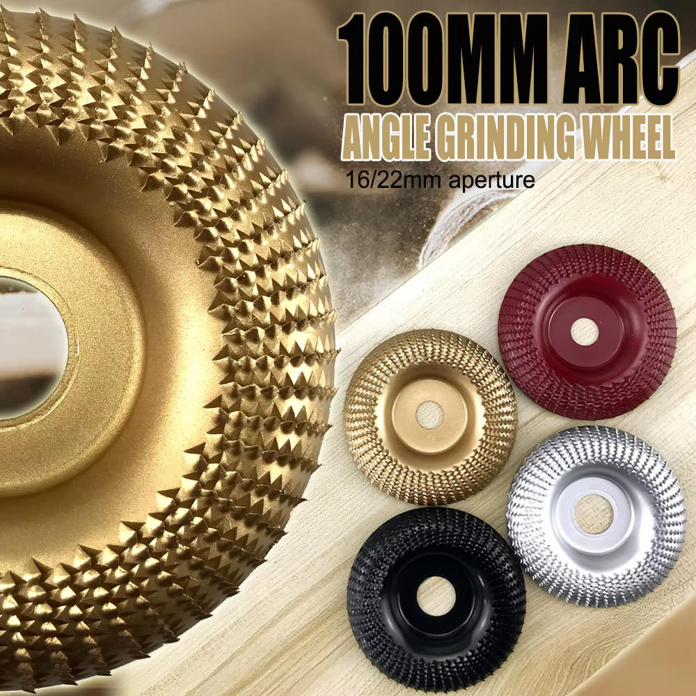 16/22mm ouverture 100mm Arc Angle meule bois façonnage disques de meulage travail du bois ponceuse a