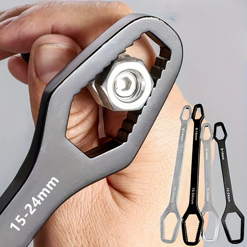 Clé universelle à Double extrémité, clé de réparation d'écrous à vis auto-serrant de 3 à 17mm, clé à