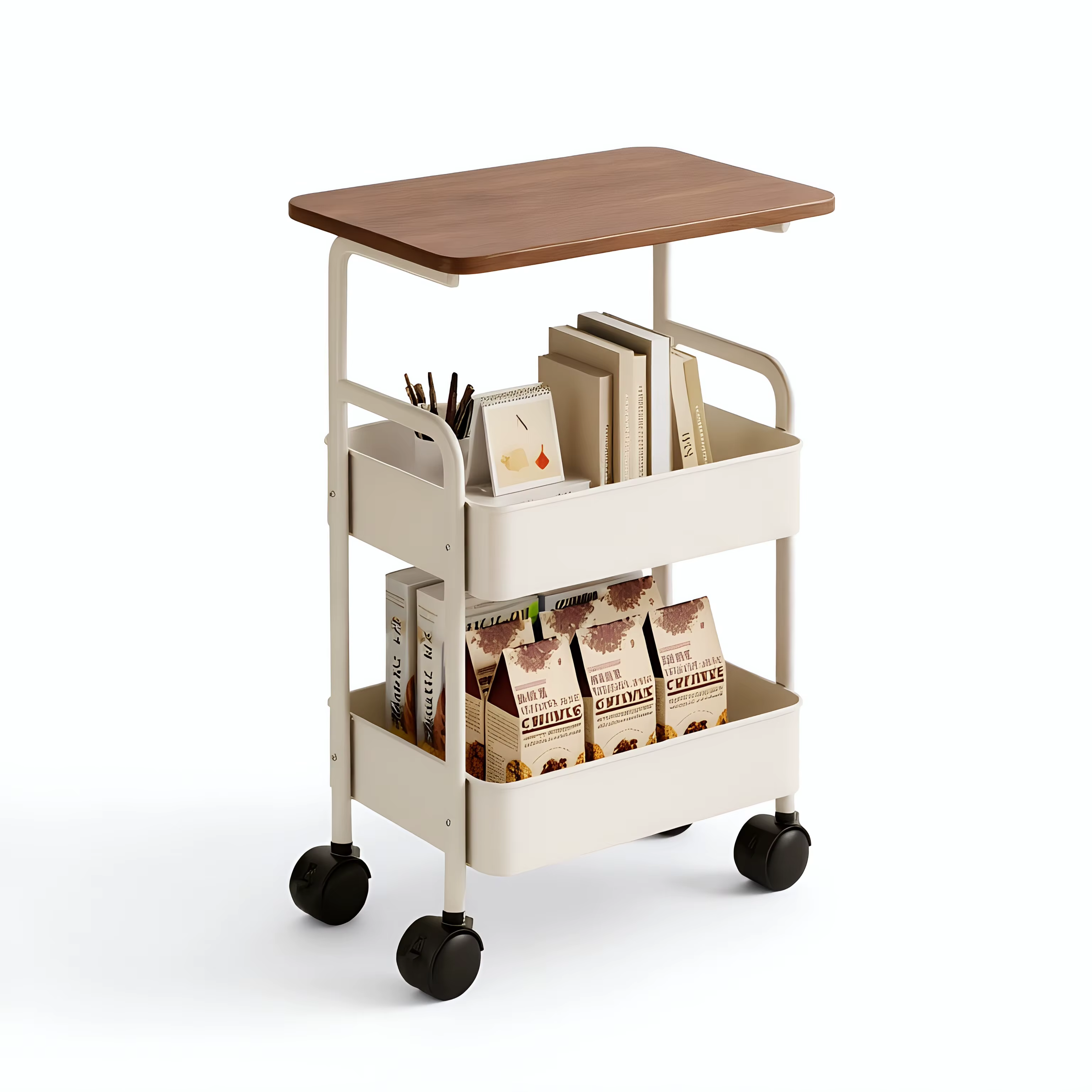 Étagère de rangement de chevet, organisateur mobile multi-niveaux pour la maison, le canapé du salon