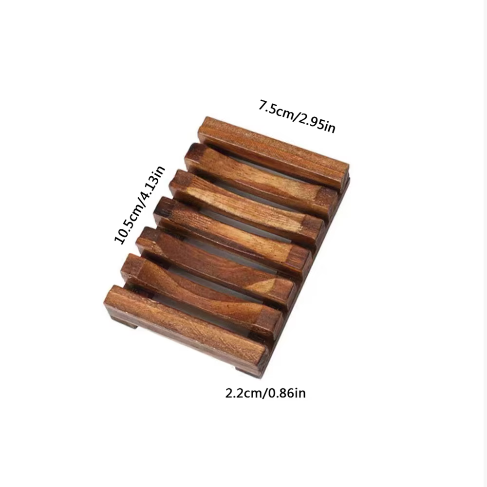 Boîte à Savon en Bois Naturel, Plateau Créatif Anti-Moisissure avec Drainage, Support de Rangement p