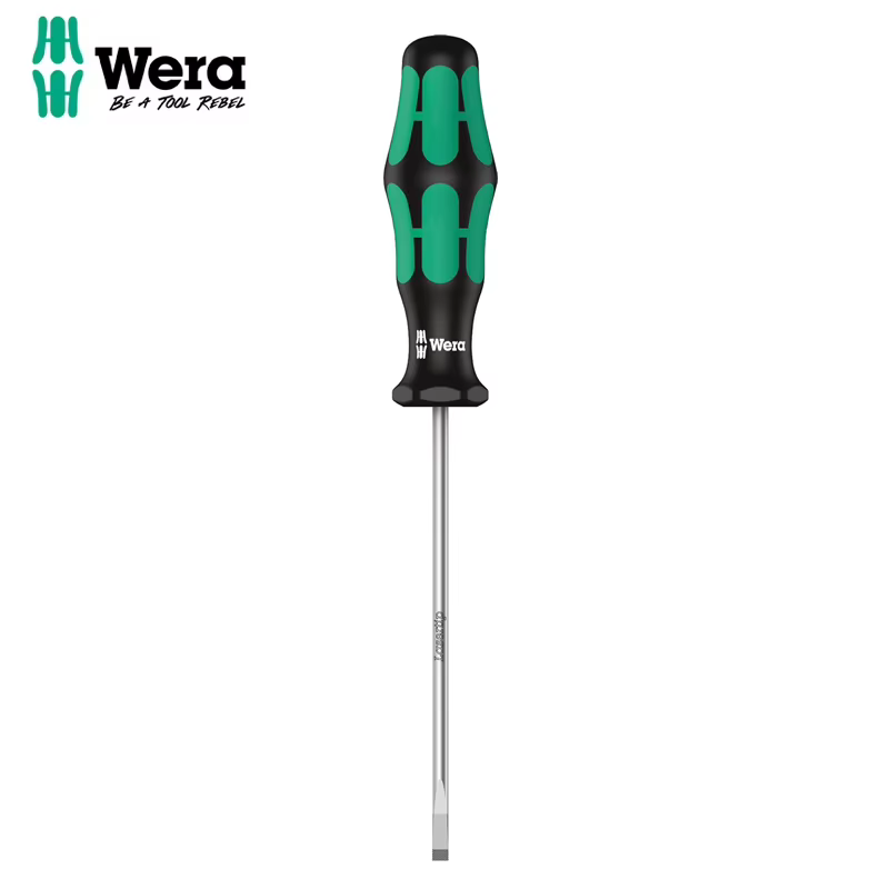 Tournevis WERA 05008006001 à tête plate de 2 mm, anti-roulement, poignée confortable, couple élevé, 