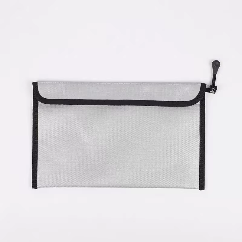 Sac de rangement ignifuge et étanche, sans impression, 20x13 cm, petit sac multifonctionnel avec fer