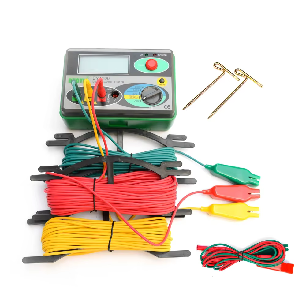 DY4100 compteur de résistance de terre numérique mégohmmètre 0-2000 Ohm Instruments d'inspection tes