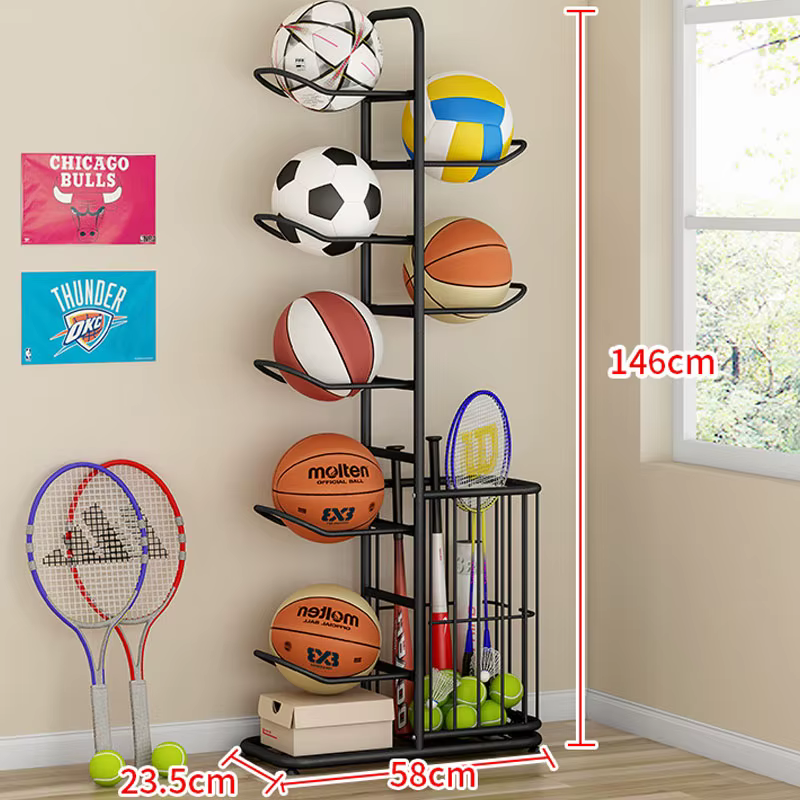 Support de rangement pour ballons de sport, basket-ball, badminton, volley-ball, organisateur d'équi
