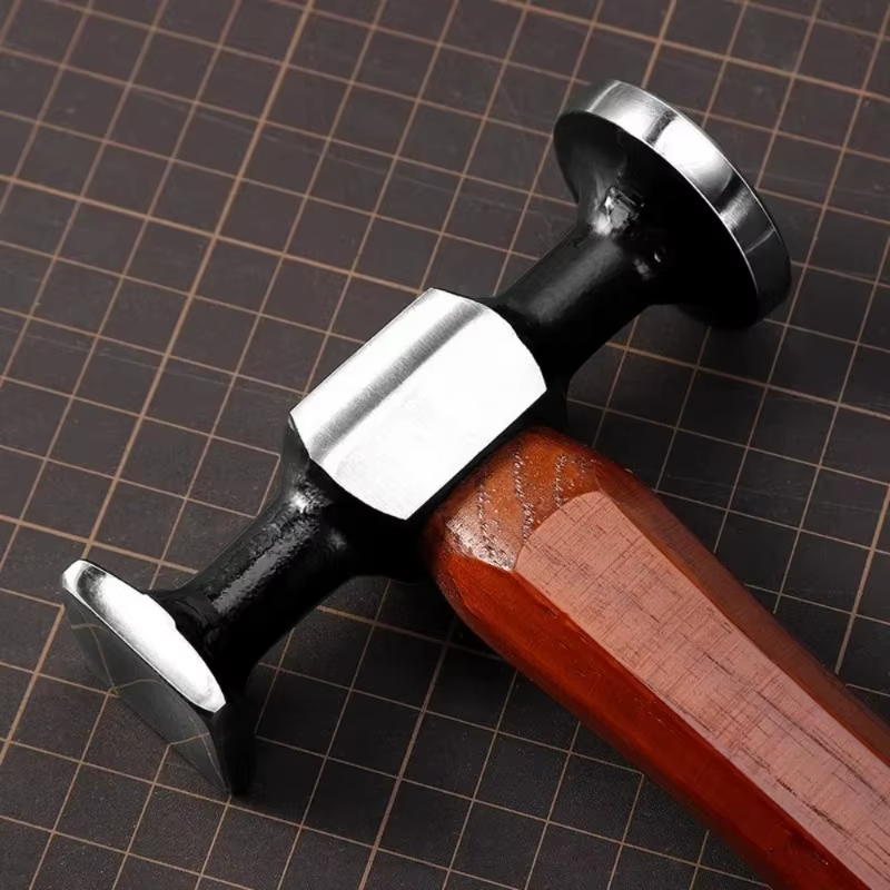 1 pièce Marteau à double tête en acier au carbone pour le cuir, Marteau de maroquinerie professionne
