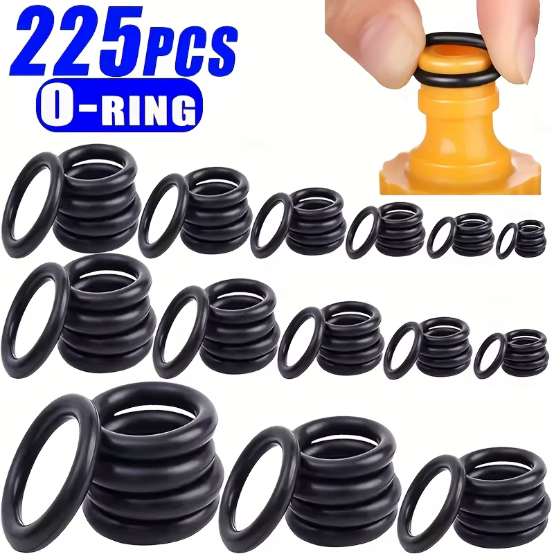 Kit de joints toriques 225 pièces : joints en caoutchouc durables pour automobile et machines, idéal
