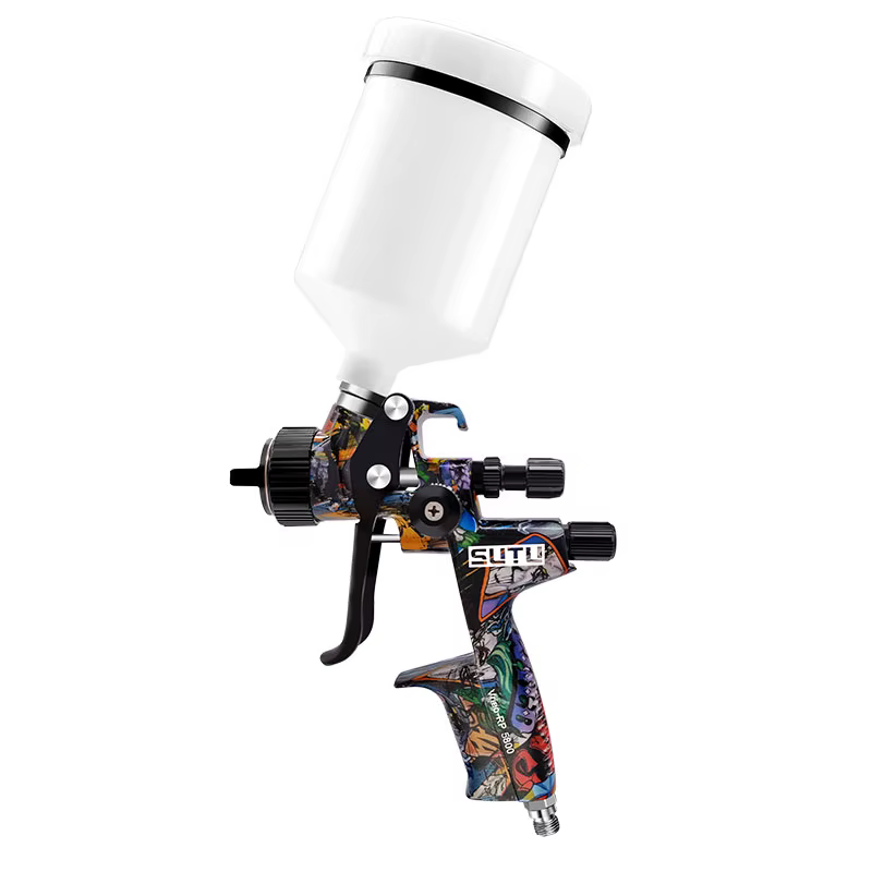Sutu 5800 pistolet de pulvérisation pneumatique 1.3mm buse de pulvérisation en acier inoxydable Pot