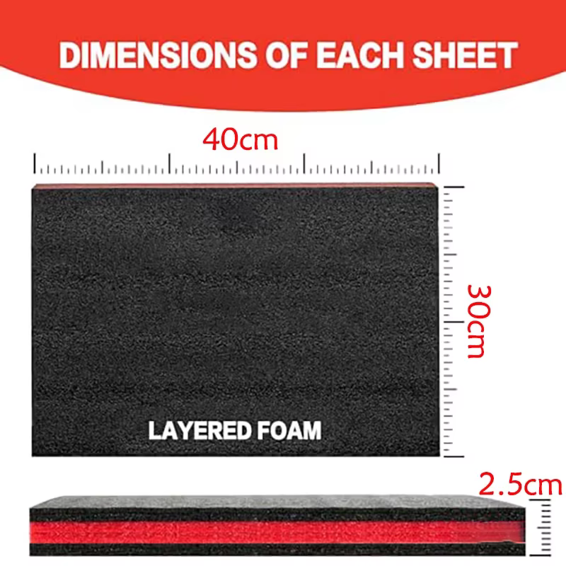 Inserts de protection en mousse pour boîte à outils, mousse à outils en polyéthylène pour étuis, ins