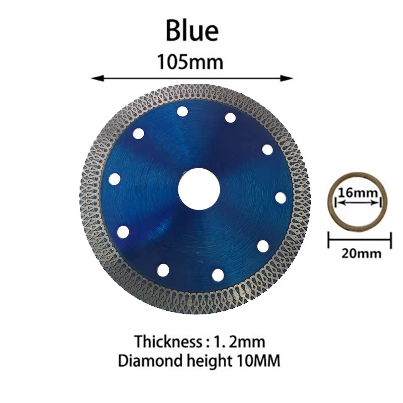 Lame de Scie Turbo Diamantée, Disque de Coupe pour Granit, Marbre, Porcelaine, Carreaux, Céramique, 