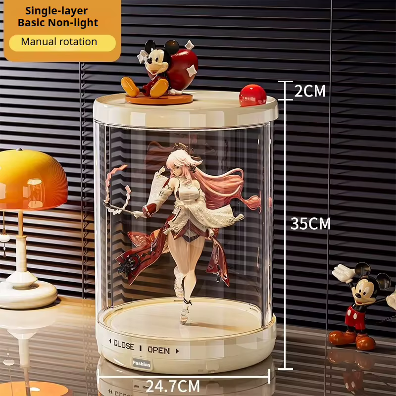 Présentoir rotatif pour boîtes mystères, vitrine ronde pour figurines et blocs de construction, boît