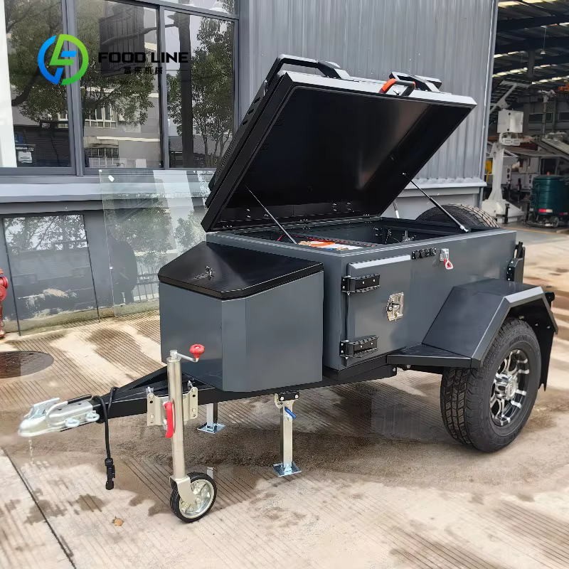 Remorque de camping personnalisée en acier au carbone avec suspension indépendante, camping-car tout