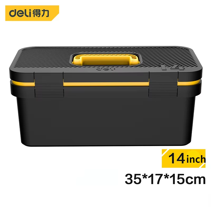 Deli-Boîte à outils portable pour électricien, boîtes de rangement multifonctionnelles, mallette à o
