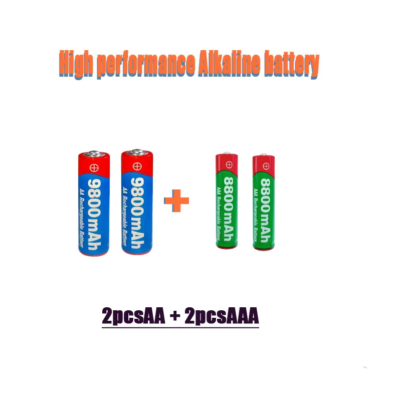 Batterie Rechargeable haute Performance 1.5V AA9800Mah + AAA 8800Mah, chargeur intelligent pour ordi