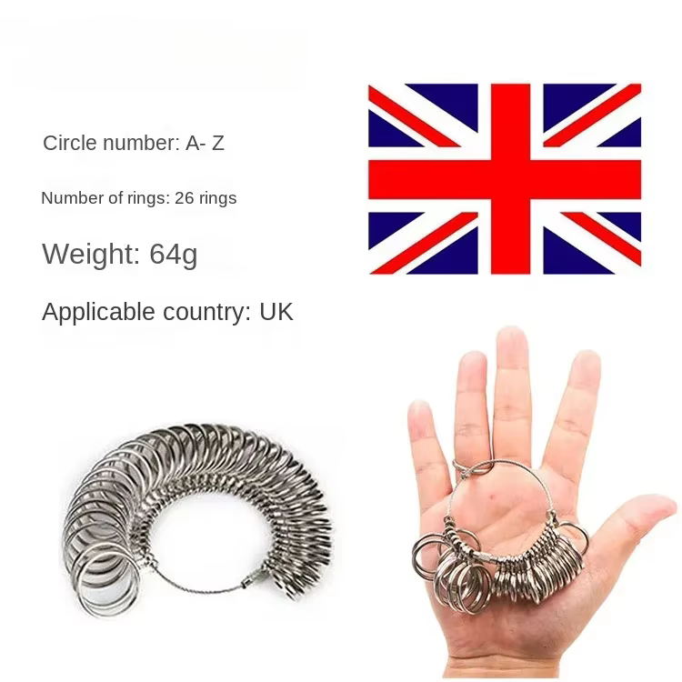 Jauges à anneaux en alliage d'aluminium, boucle à main, outil de mesure de bijoux, taille 0-13mm, me