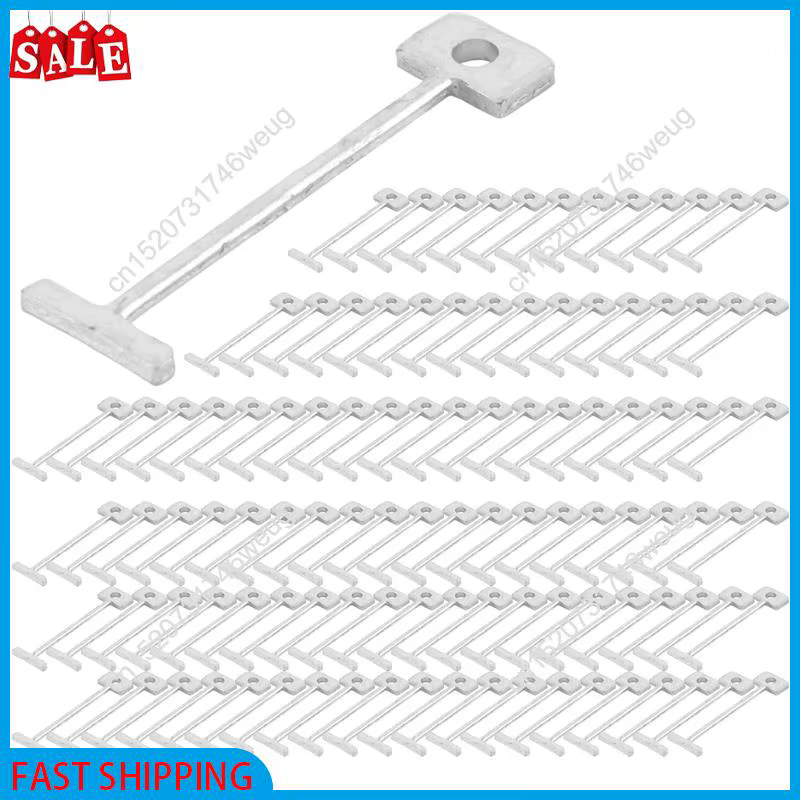 Flash Deal-200Pcs système de nivellement de carreaux pour la pose de carreaux aiguilles en acier réu
