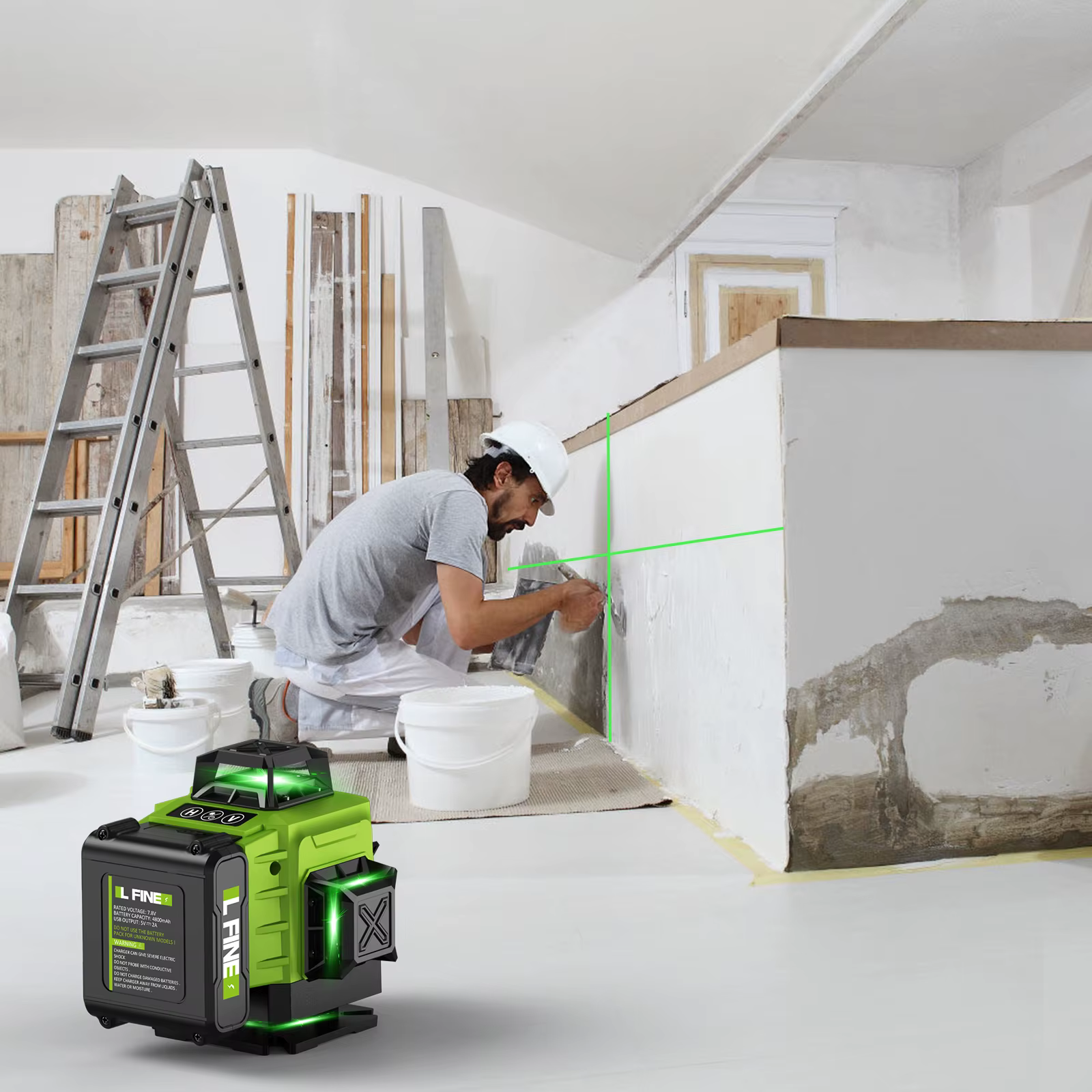Lfine2/4D16 Lignes 360 ° Niveaux laser auto-nivelants trépied en option et outil de niveau laser pro
