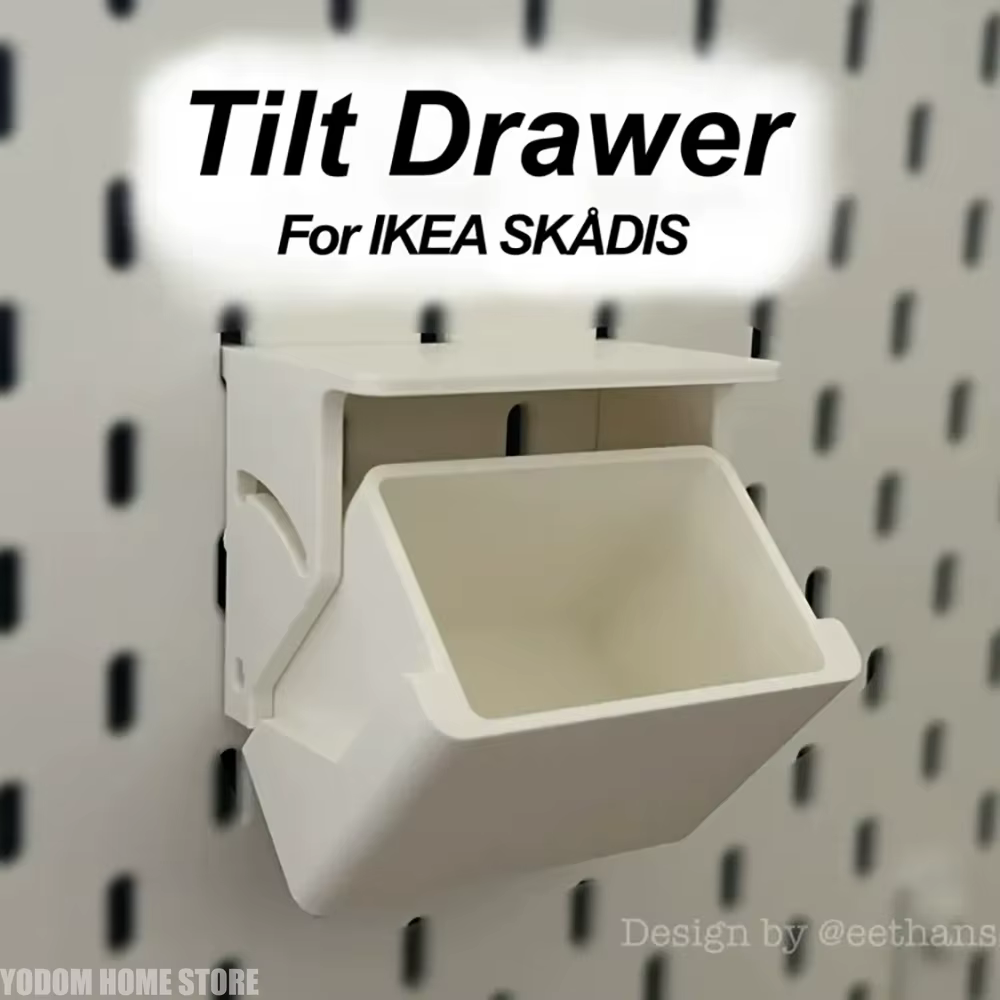 Boîte de rangement à tiroirs inclinables d'impression 3d, pour conteneurs de panneaux IKEA SKADIS, b