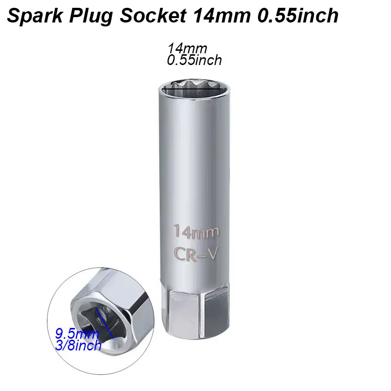 Clé à douille de bougie d'allumage, adaptateur de clé 14 16mm, Kit de réparation de remplacement, co