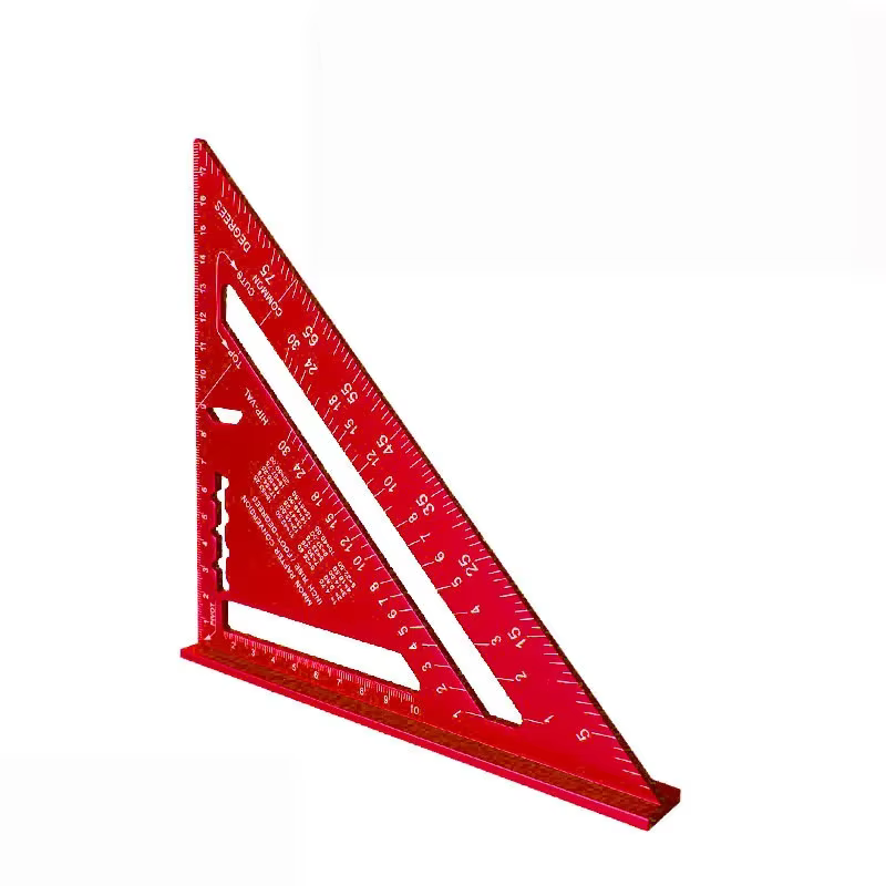Règle triangulaire de 7 pouces, outil de mesure, alliage, outils de charpentier, MeaccelerAngle, vit