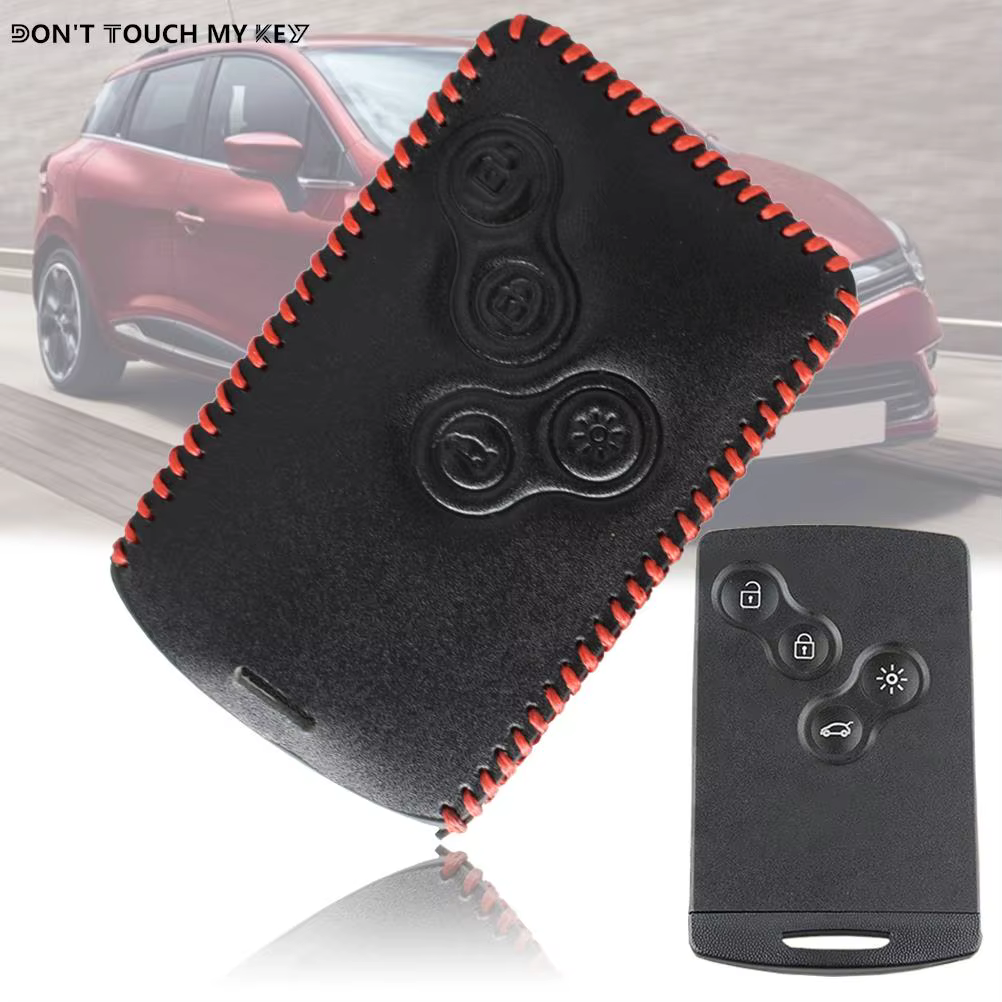 Housse de clé de voiture en cuir pour Renault Koleos Captur Clio Megane Scenic Laguna, étui de voitu
