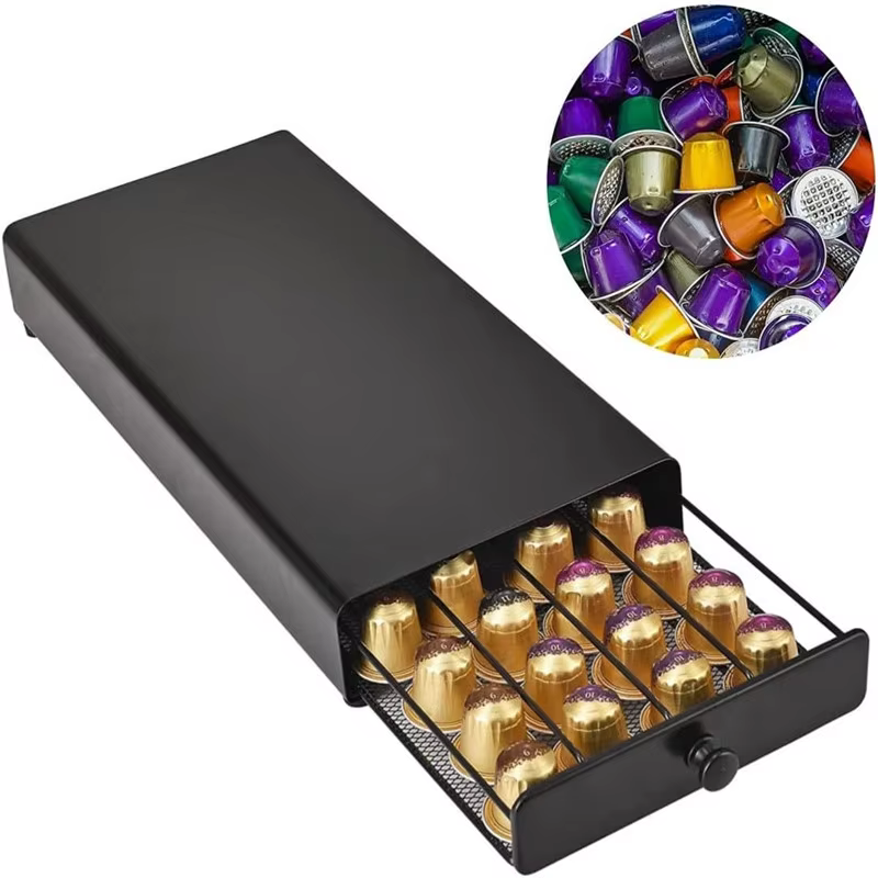 Support de tiroir pour dosettes de café, organisateur de rangement, 40 capacités, Station de café en