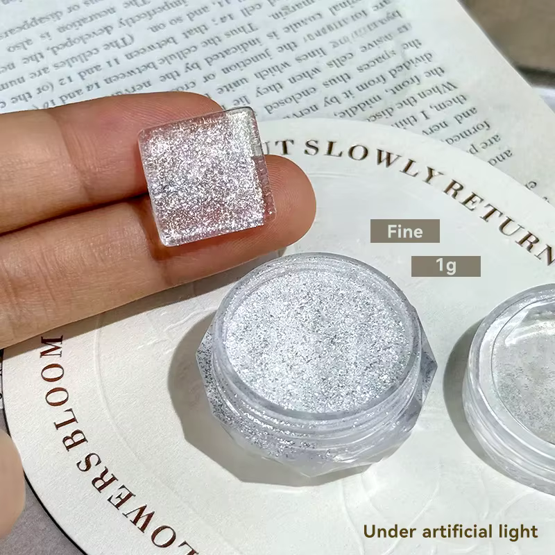 1 boîte de paillettes flocon de neige ultra-fines, délicates, brillantes, ultra-lumineuses, scintill