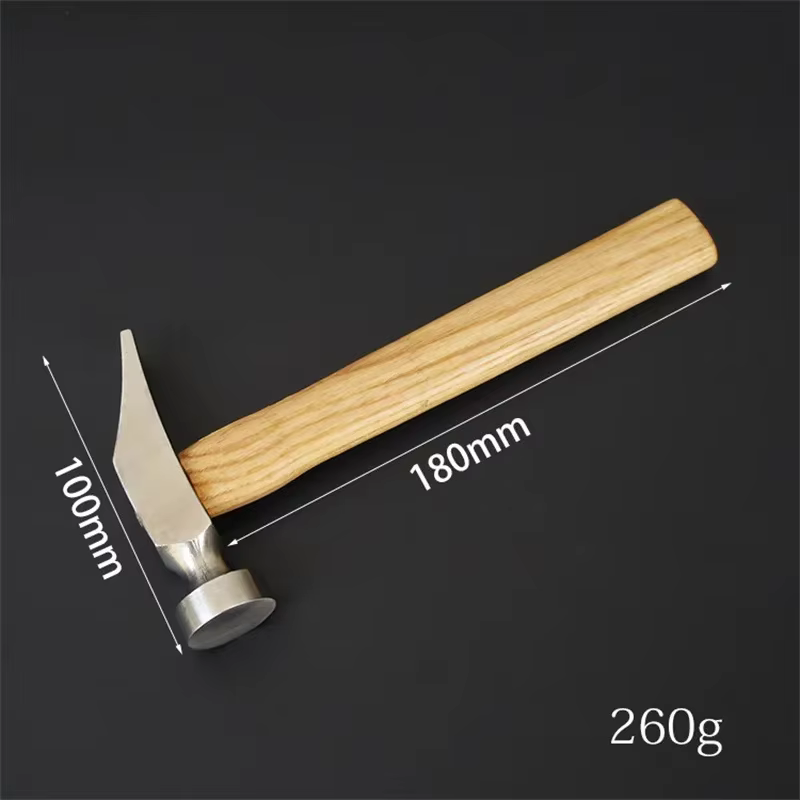 Marteau supérieur en cuir fait à la main avec manche en bois pour tarauder sur les points de main, l