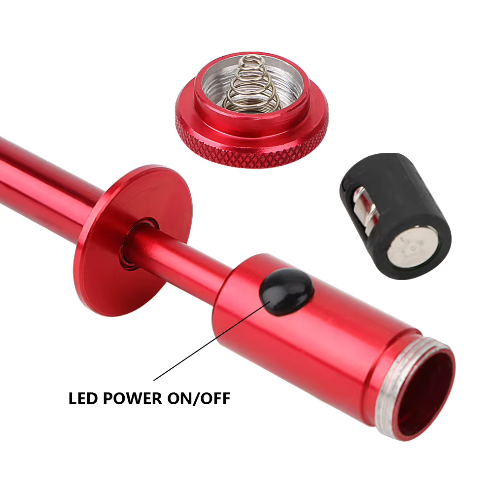 Outil de ramassage Flexible, aimant magnétique à longue poignée à ressort + 4 griffes + lumière LED,