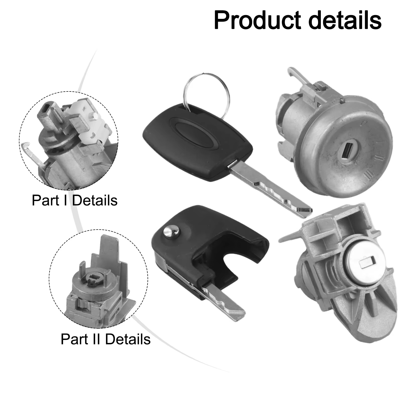 Excellente interrupteur de cylindre d'allumage et de serrure de porte pour Ford pour Fiesta 2011 19,