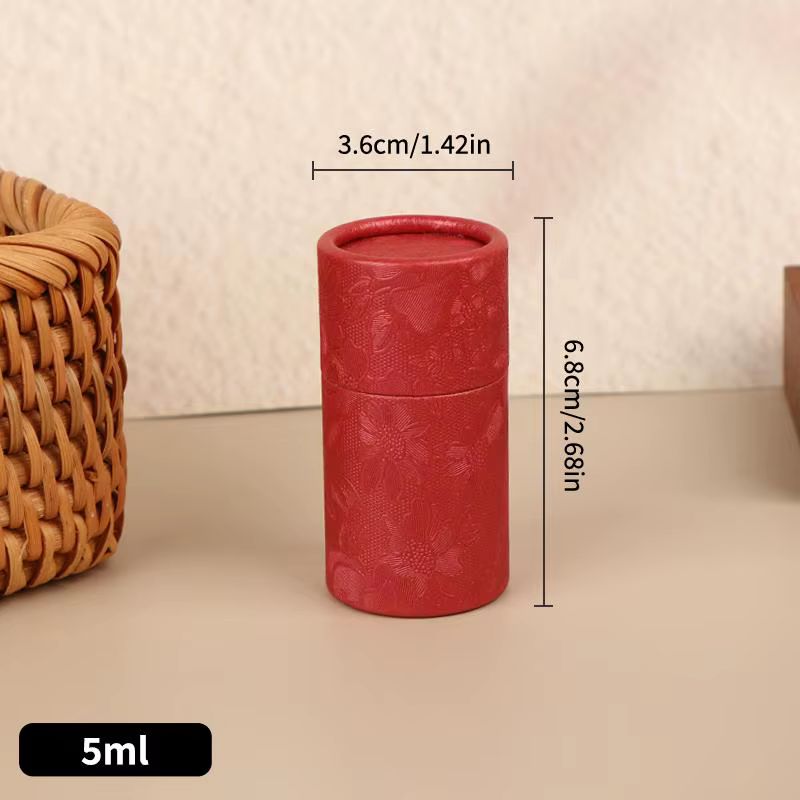 Boîte Cadeau Cylindrique Universelle - 1 Pièce Contenant en Papier Kraft pour Bouteilles d'Huiles Es