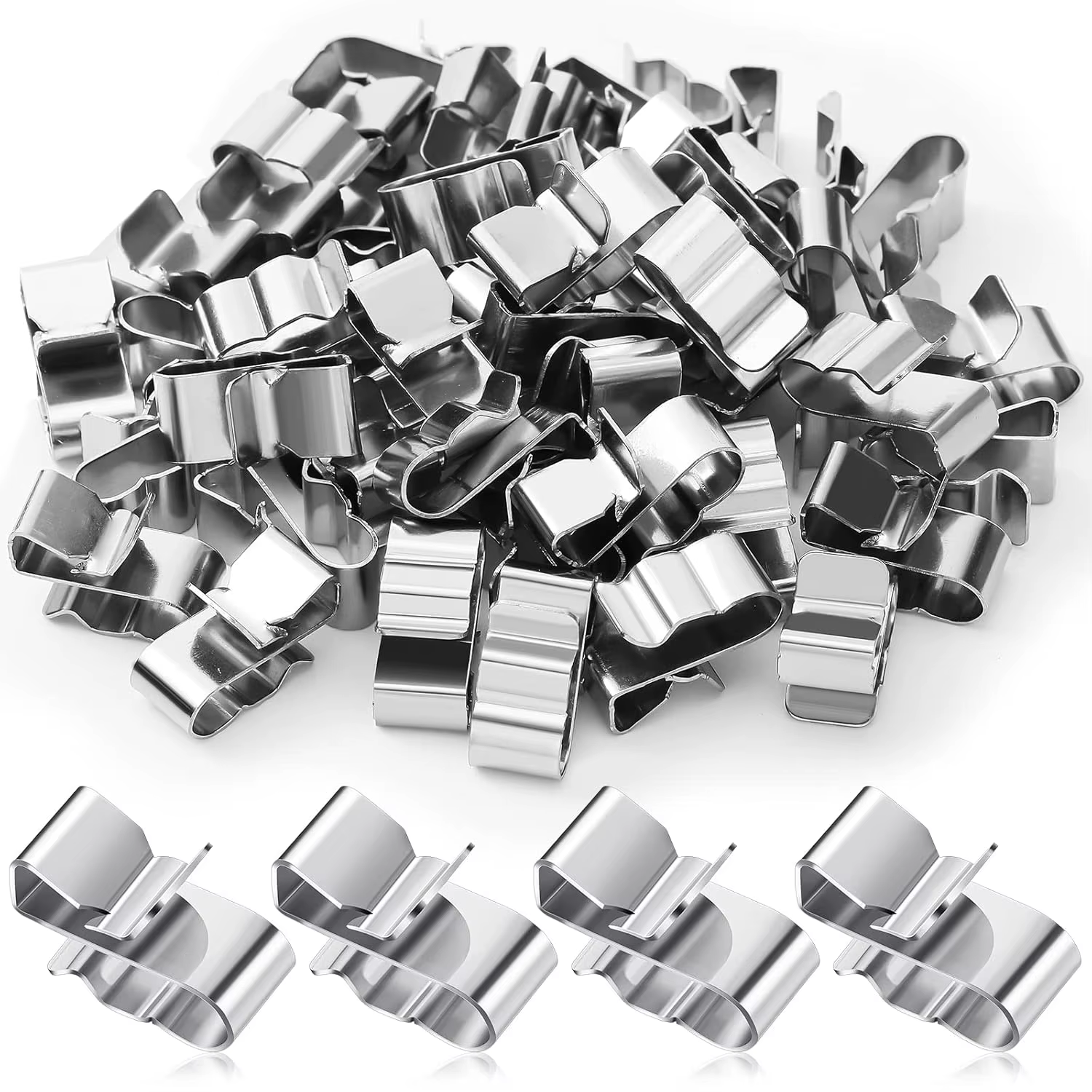 Clip de fixation pour panneau solaire, 50 pièces, pour câble en acier inoxydable 2x6mm, pinces photo