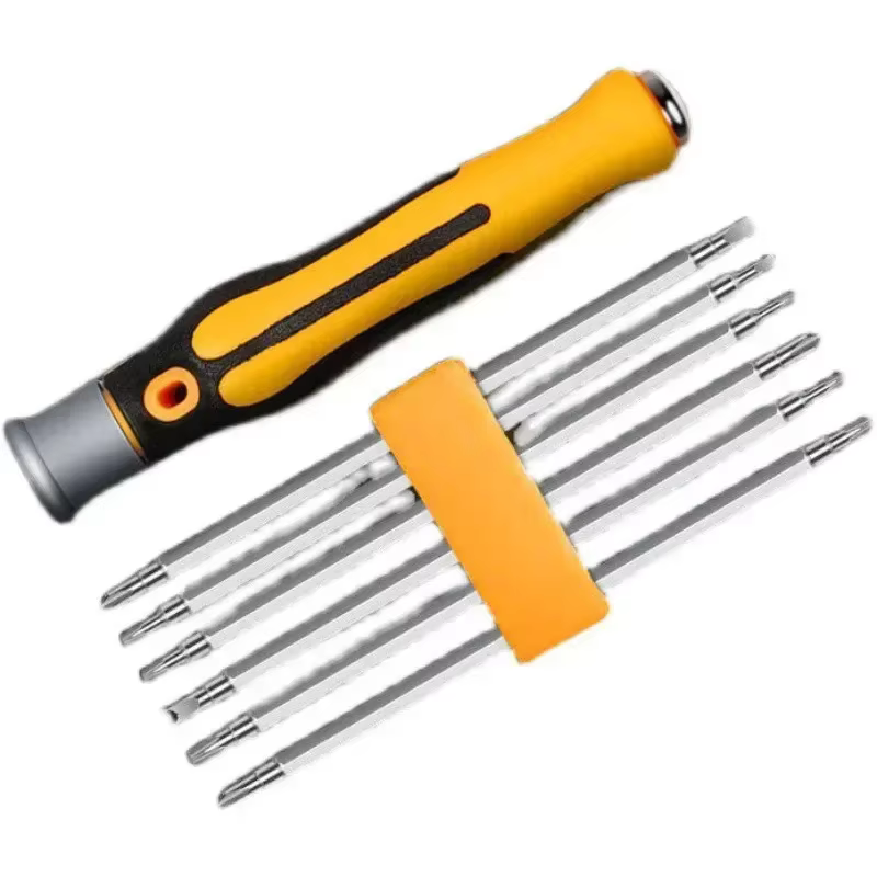 Jeu de tournevis 12 en 1, embout magnétique, tête de tournevis de forme plate croisée, outil d'entre