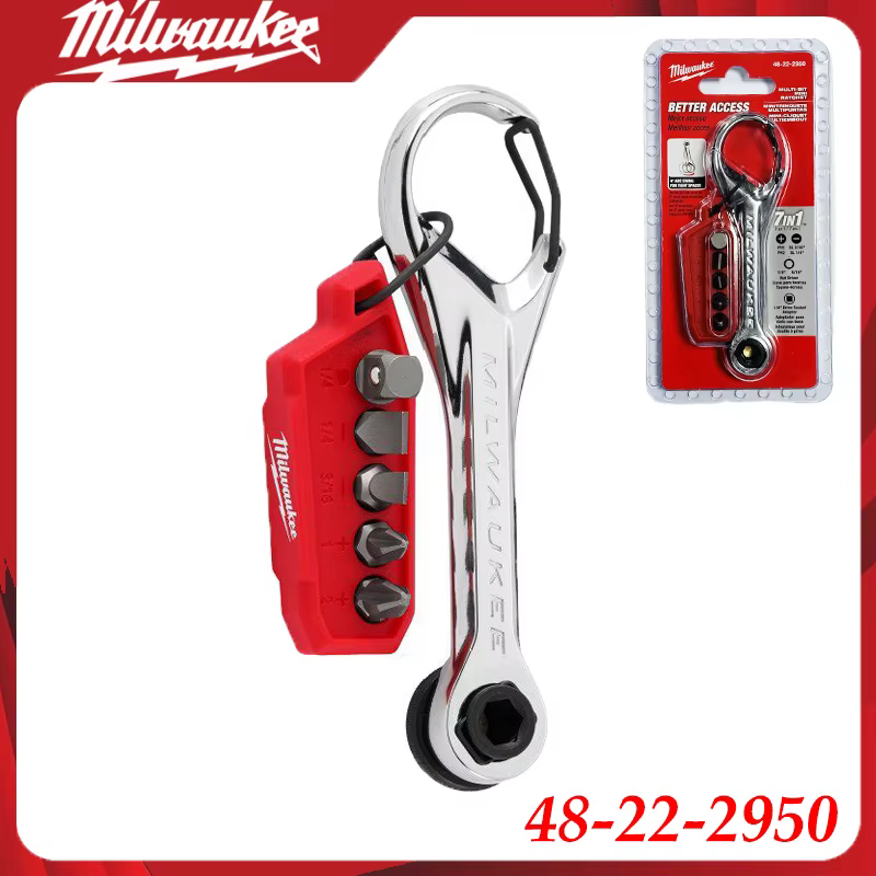 Ensemble de tournevis à cliquet compact Milwaukee 48-22-2950, outil de poche robuste pour électricie