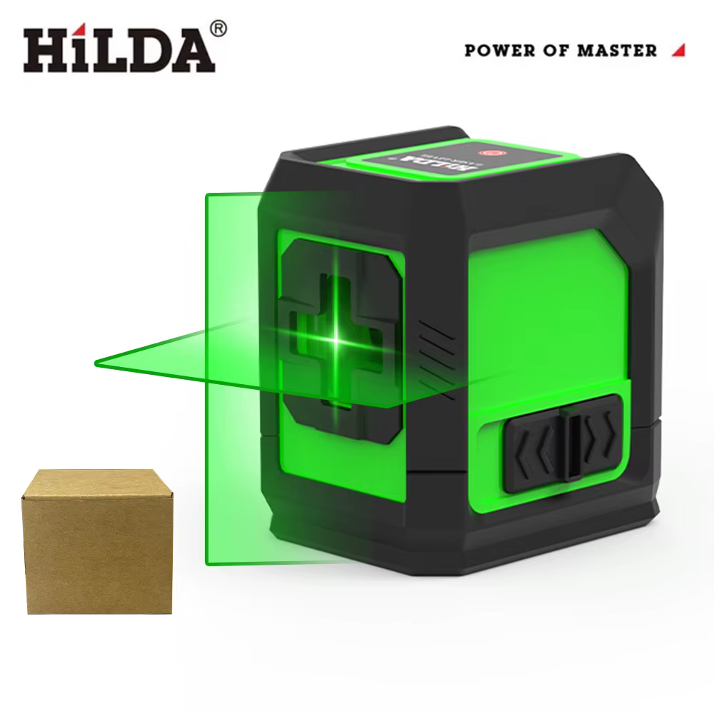 HILDA niveau Laser mètre 2 lignes croix niveau vert Laser niveau Laser à niveau horizontal et vertic