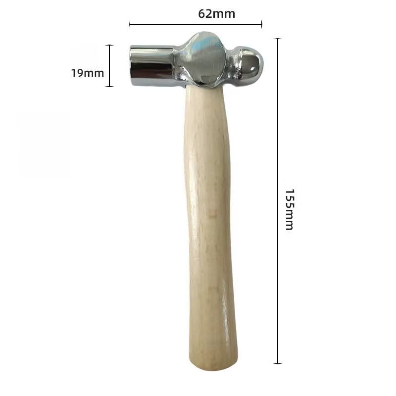 Mini marteau à tête ronde avec manche en bois – Outil polyvalent pour casser les noix et échapper au