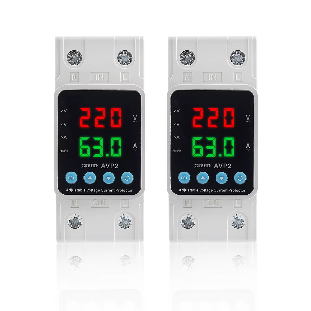 Dispositif de protection contre les surtensions et les sous-tensions réglable sur rail DIN DIY GO 40