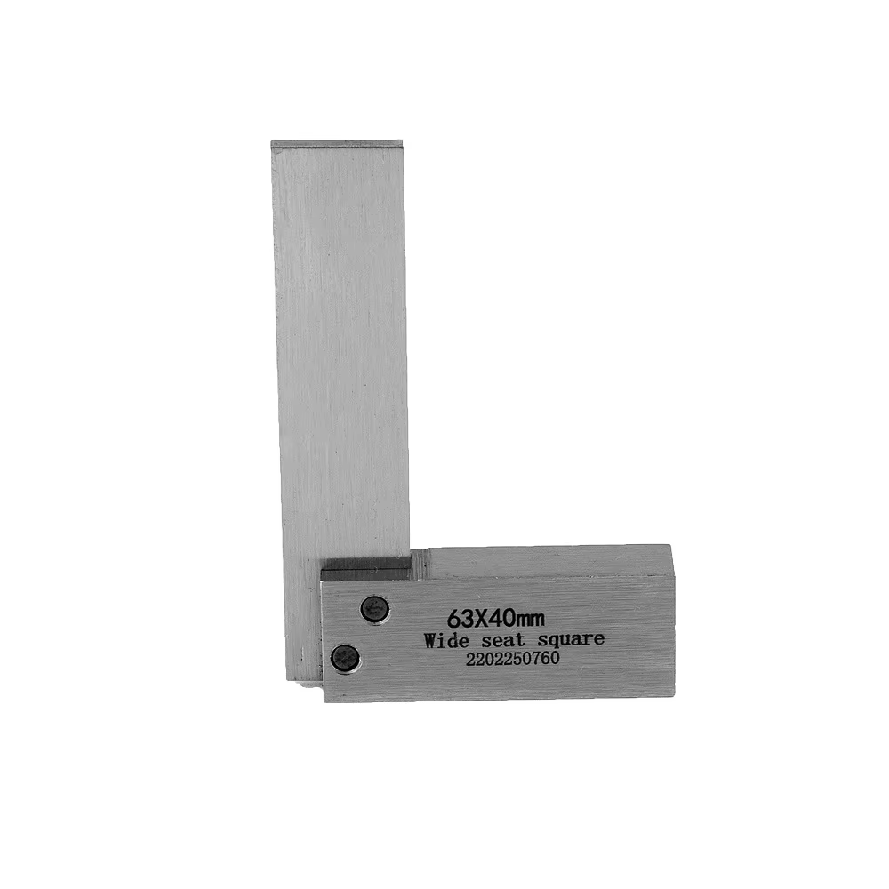 Règle d'angle en forme de L en acier au carbone de haute précision - 90 °   Outil de mesure à angle 