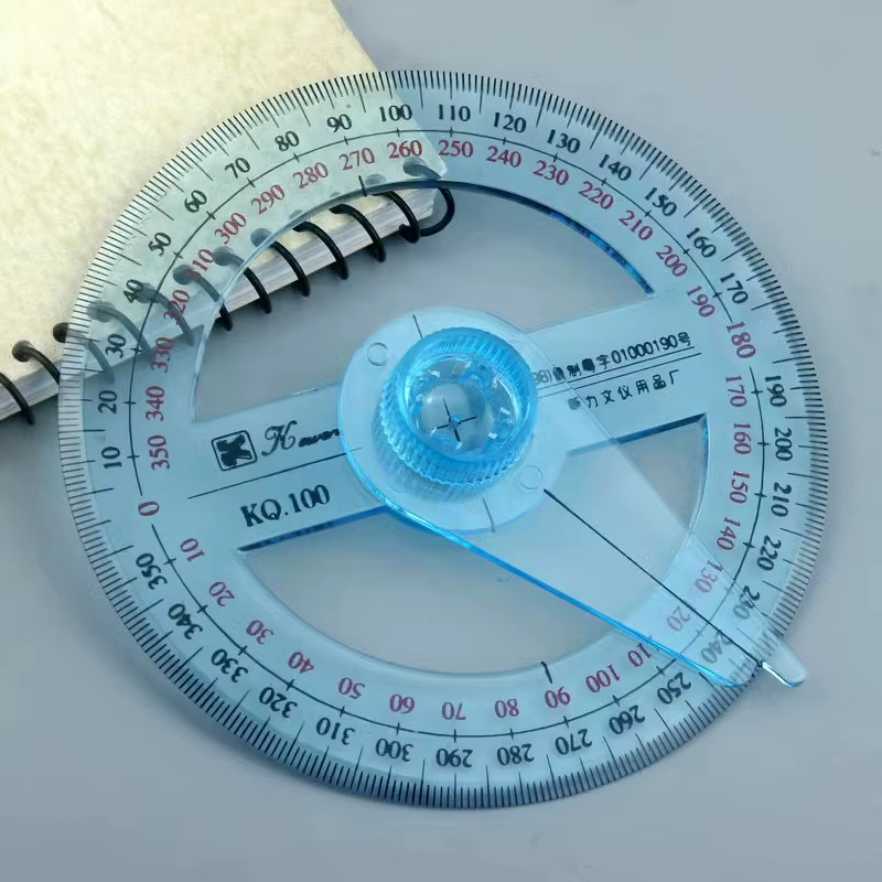 Rapporteur circulaire, outils de dessin, outil de mesure, géométrie mathématique à 360 degrés pour s