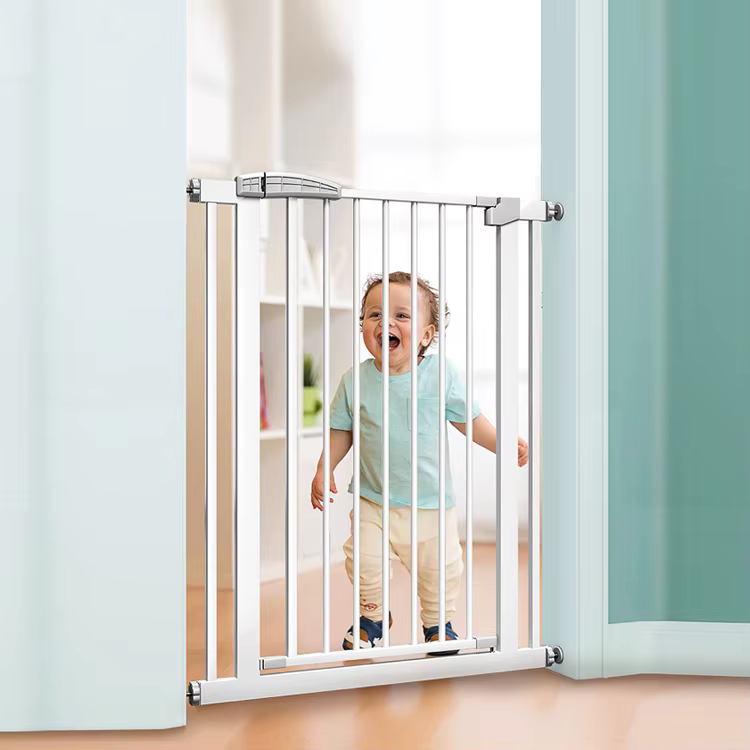 Garde-corps d'escalier sans poinçon et clôture de protection pour bébé, porte de sécurité pour enfan