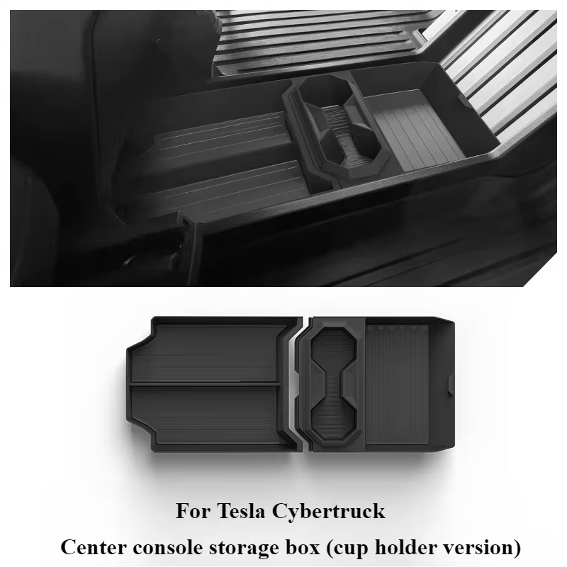 Boîte de rangement de voiture, 2 pièces, pour Tesla Cybertruck 2025, accessoire Console centrale, ta