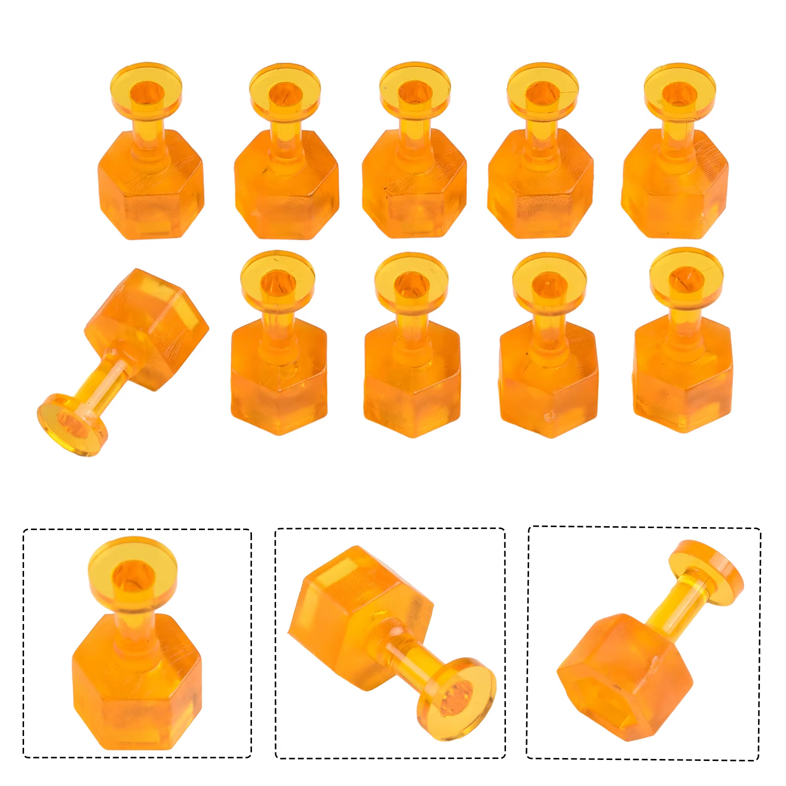10/30 pièces onglets de colle outil de débosselage PDR onglets Orange Auto sans peinture Dent répara