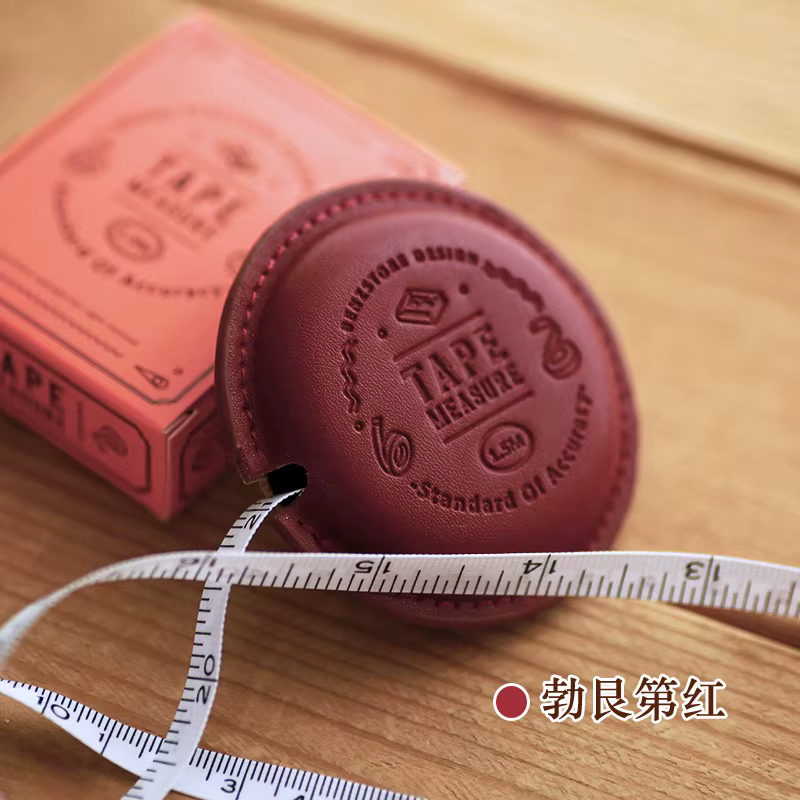 Mètre ruban rétro en cuir de 1,5 m, règle souple ronde pour mesurer la circonférence de la taille en