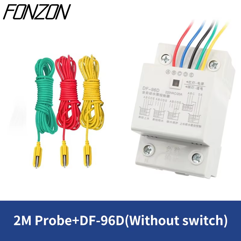 Contrôleur de niveau d'eau automatique DF-96D DF-96DK 20A AC 220V DC24V, capteur de détection de niv