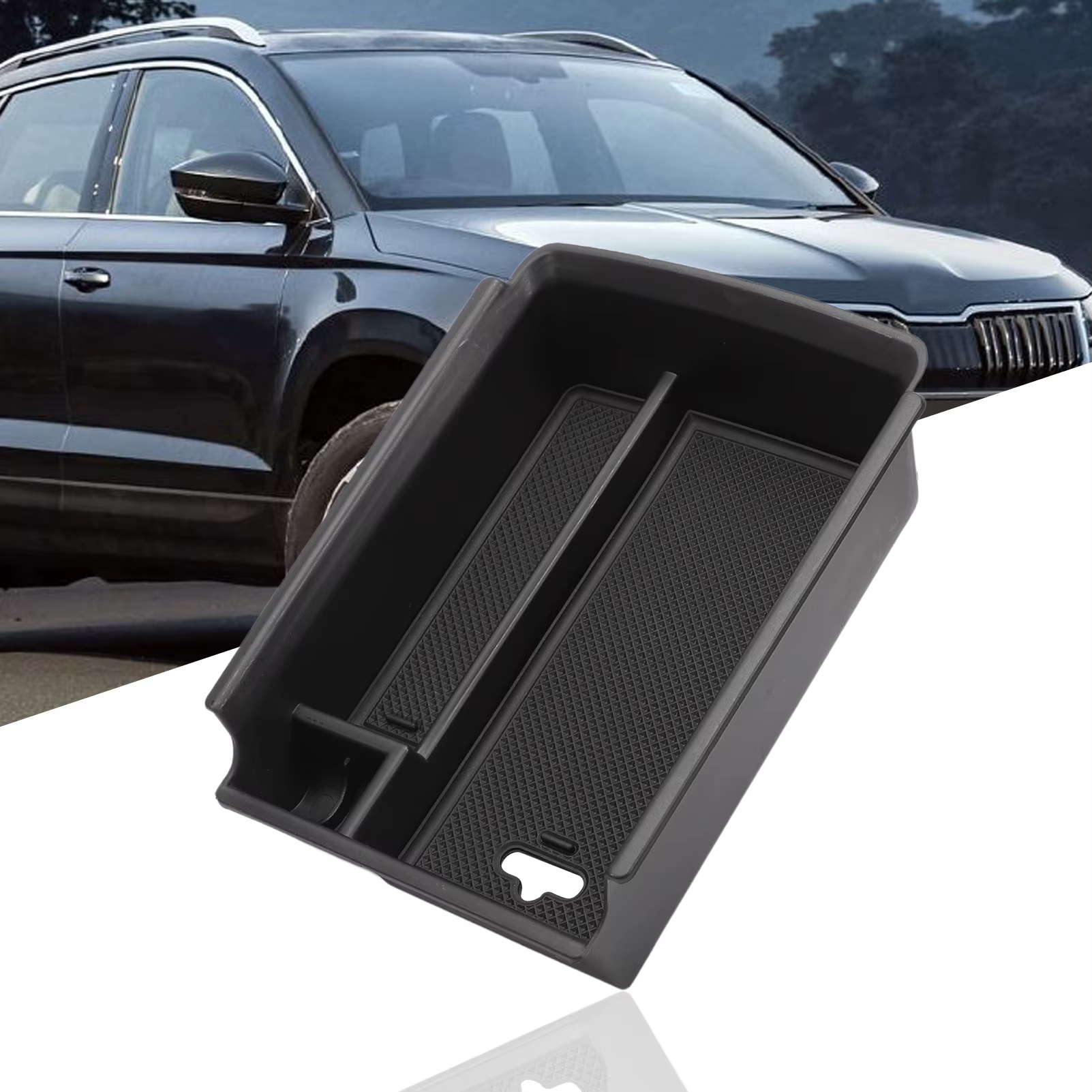 Boîte de rangement d'accoudoir Central pour Skoda Kodiaq 2017 2018 2019, porte-gant de Console, cont