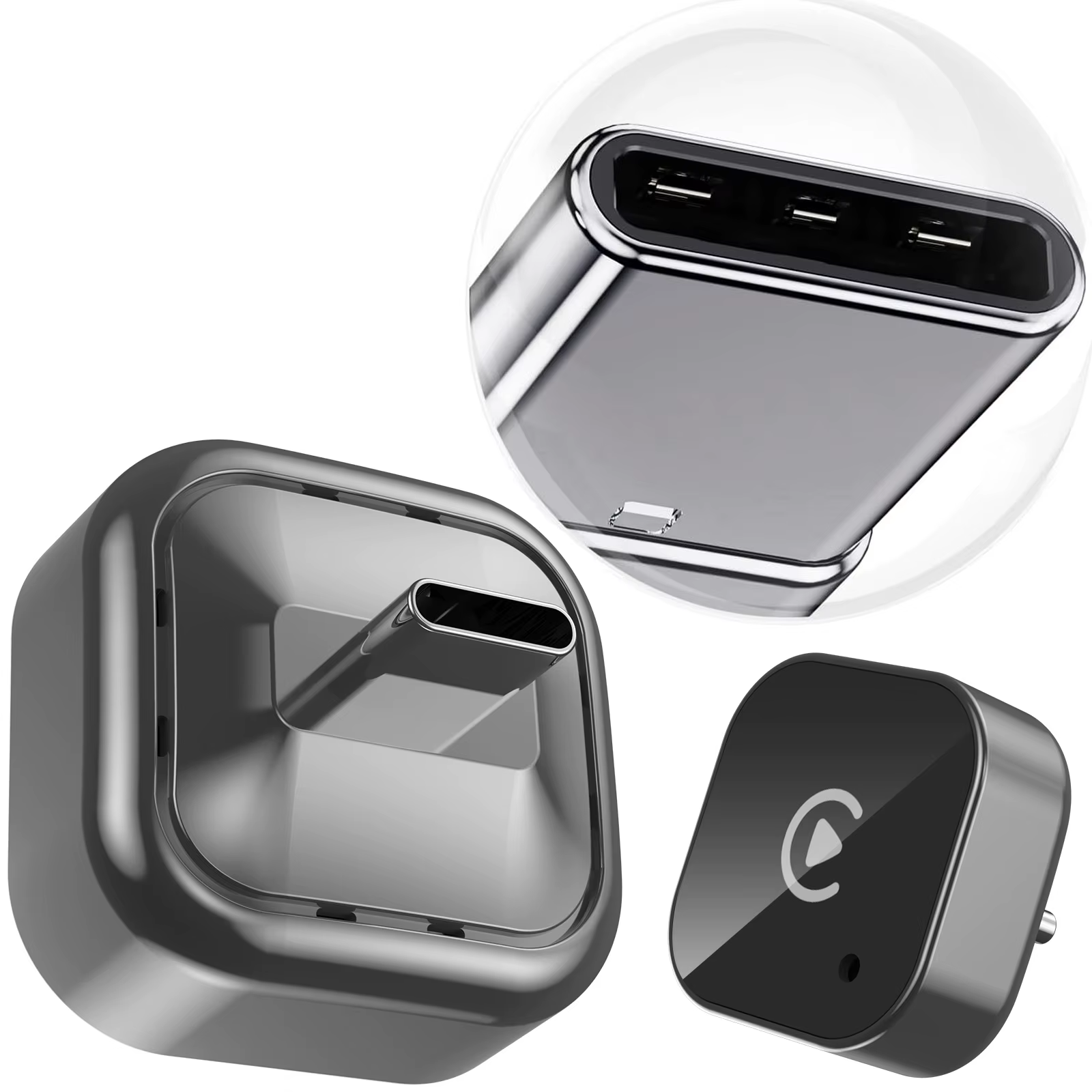Adaptateur USB C sans fil CarPlay et Android Auto, dongle filaire vers sans fil | Compatible Plug
