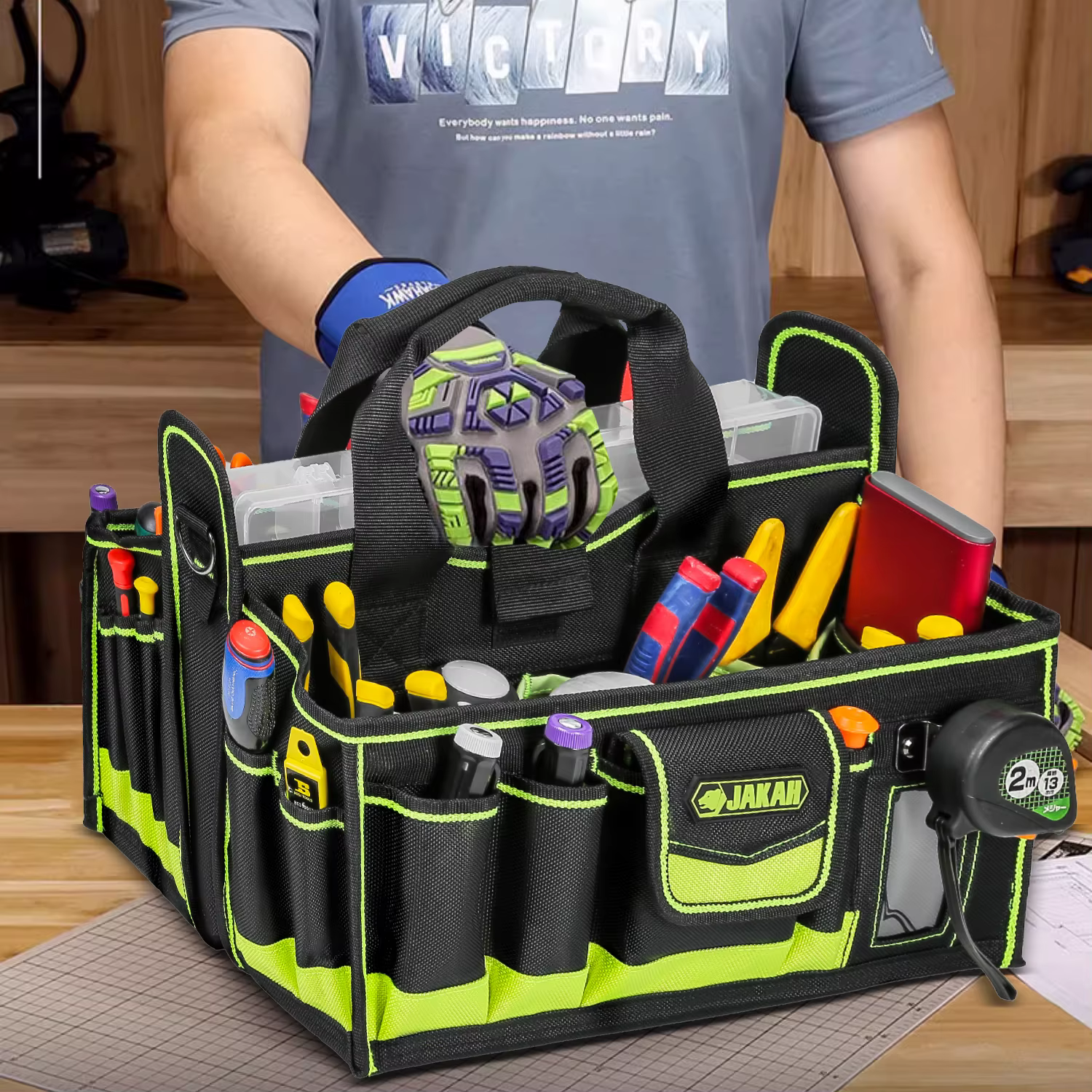 40 pochettes fourre-tout à outils, organisateur de sac à outils, sac à outils pour électricien, sac 