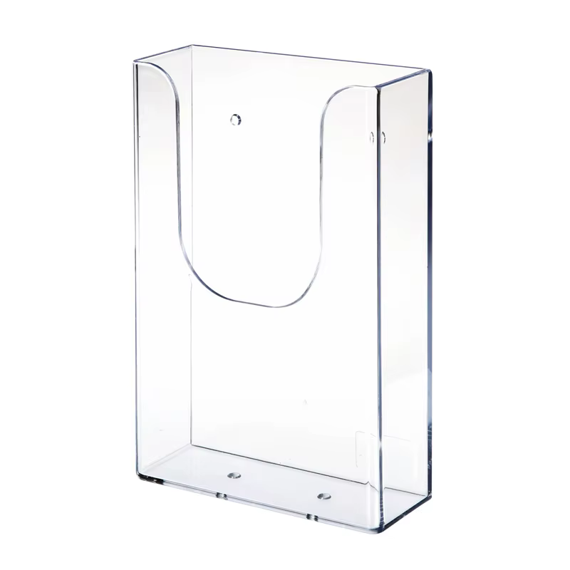 Boîte de rangement murale transparente T1, support Delaware, brochure, livret, présentoir, étagère d